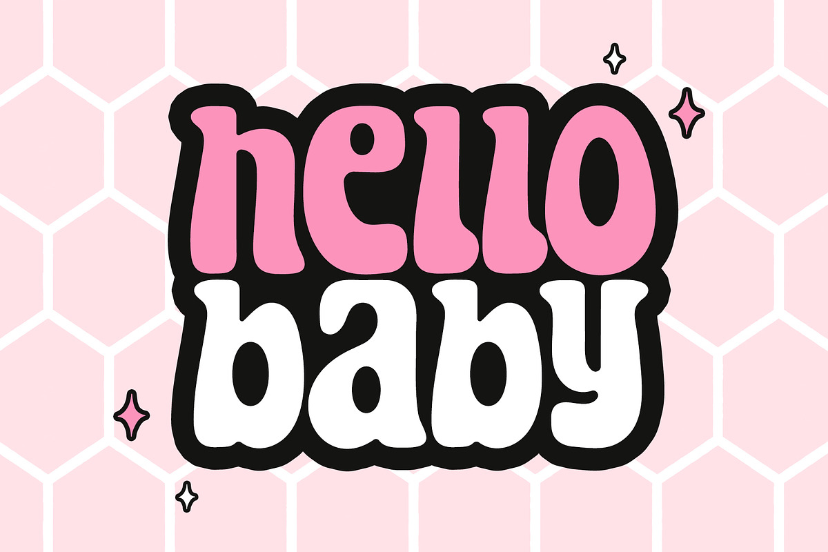 Pink Crab - Cute Retro Font, a Serif Font by Airotype (Photo 2 of 10)