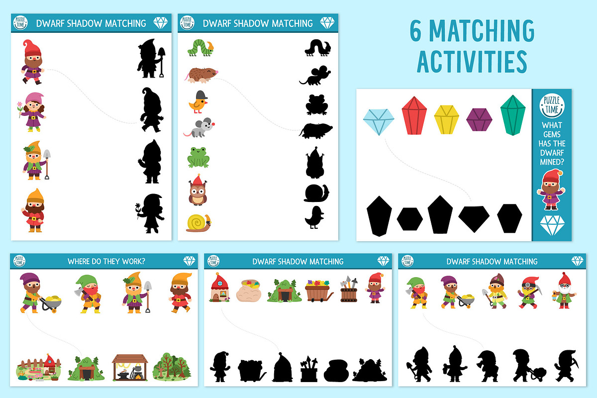 Dwarf games and activities for kids, an Education Illustration by Lexi Claus (Photo 4 of 14)