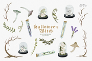 Watercolor Halloween Witch PNG, a Decorative Illustration by Balada Digital Art (Thumbnail 3 of 9)