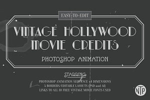 Vintage Hollywood Movie Credits