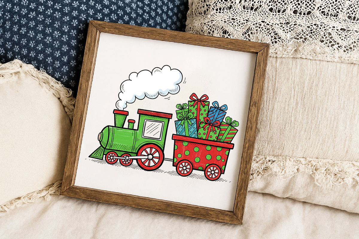 Christmas Train with Presents PNG, an Illustration by Libby Wishes (Photo 6 of 6)