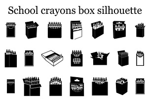 School crayons box silhouette, a Graphic by Designer_Momina