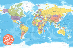 Vector World Map - Large&Detailed