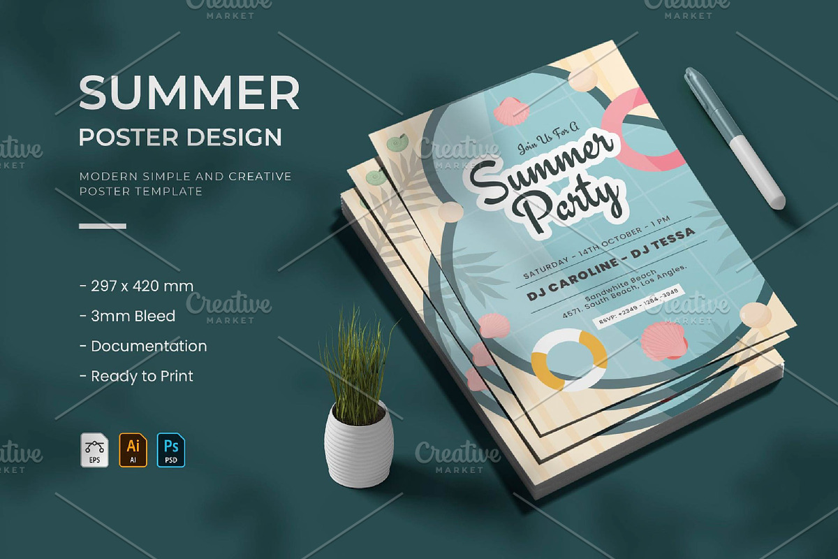 Summer - Poster Design, a Social Media Template by fashionaddict (Photo 1 of 2)