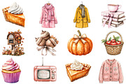 Hand-drawn Coquette Autumn Clipart, an Illustration by Designworld (Thumbnail 3 of 9)