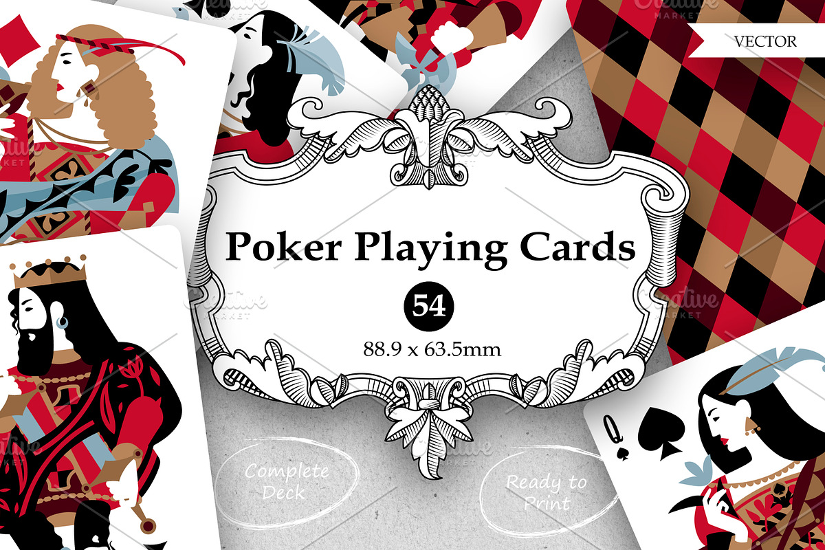 Minimalist Flat Playing Cards, an Object Illustration by Retro Graphic Box (Photo 1 of 6)