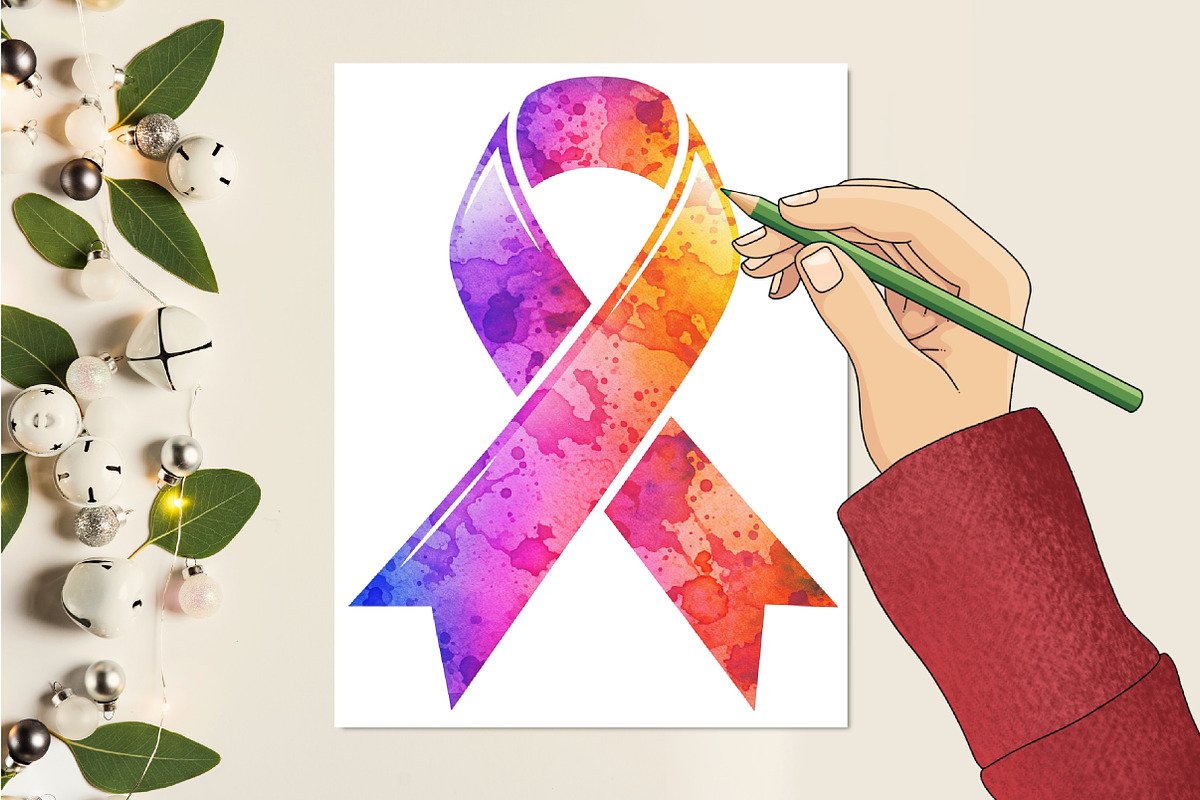 Mothers Day Ribbon Watercolor Png, an Illustration by RobertsArt (Photo 6 of 7)