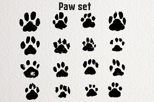 Paw print vector