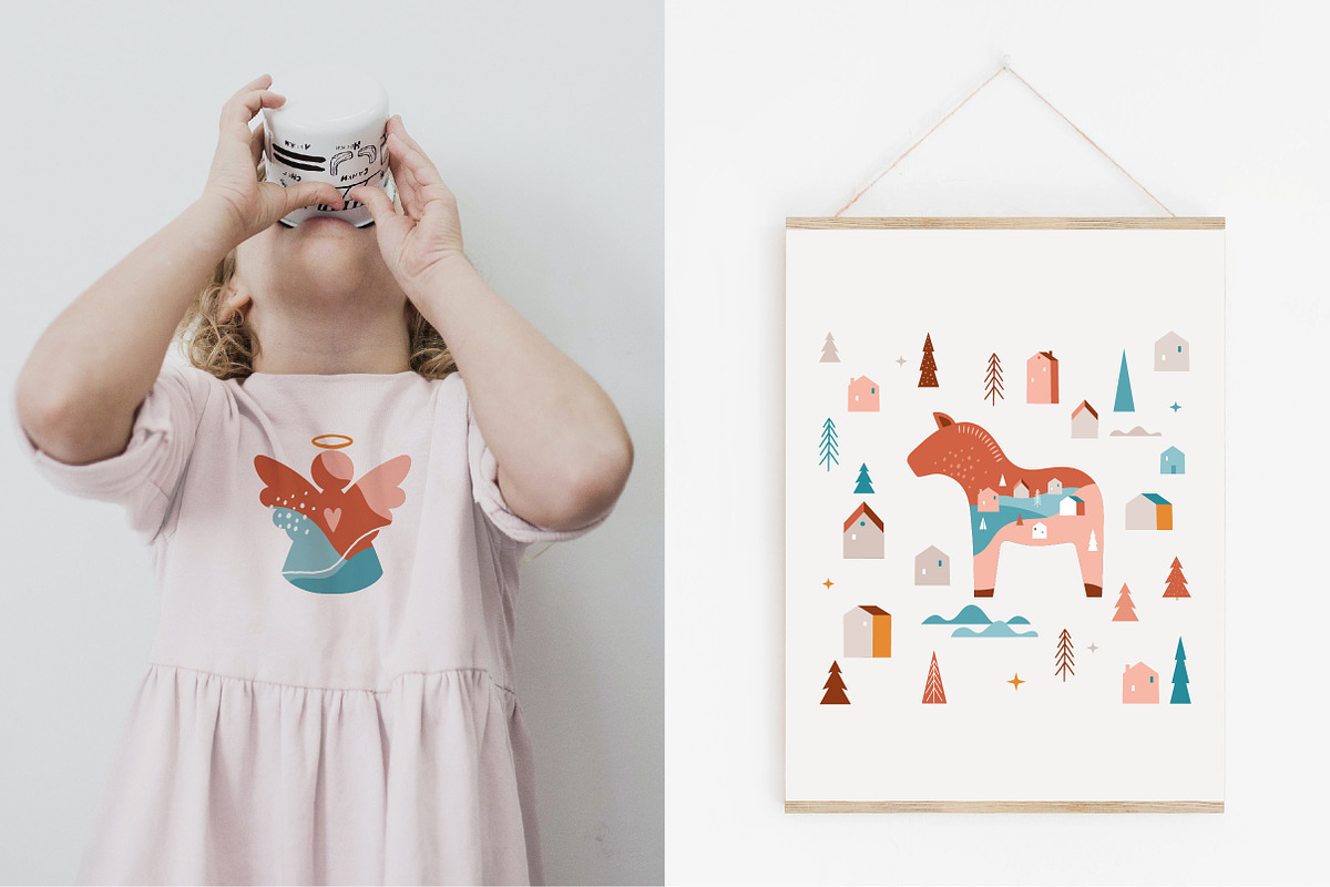Bohemian Nordic Christmas collection, a Decorative Illustration by Marish (Photo 3 of 11)