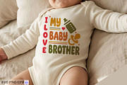 I Love My Baby Brother Baby SVG, a Seasonal Illustration by mh_arif (Thumbnail 2 of 4)
