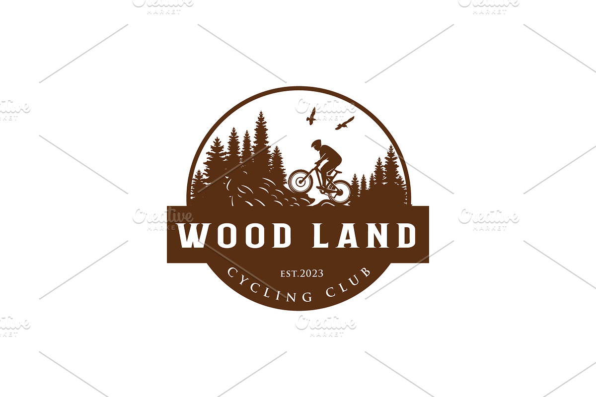 Dynamic Mountain Cycling Logo Design, an Object Graphic by e-artdesign