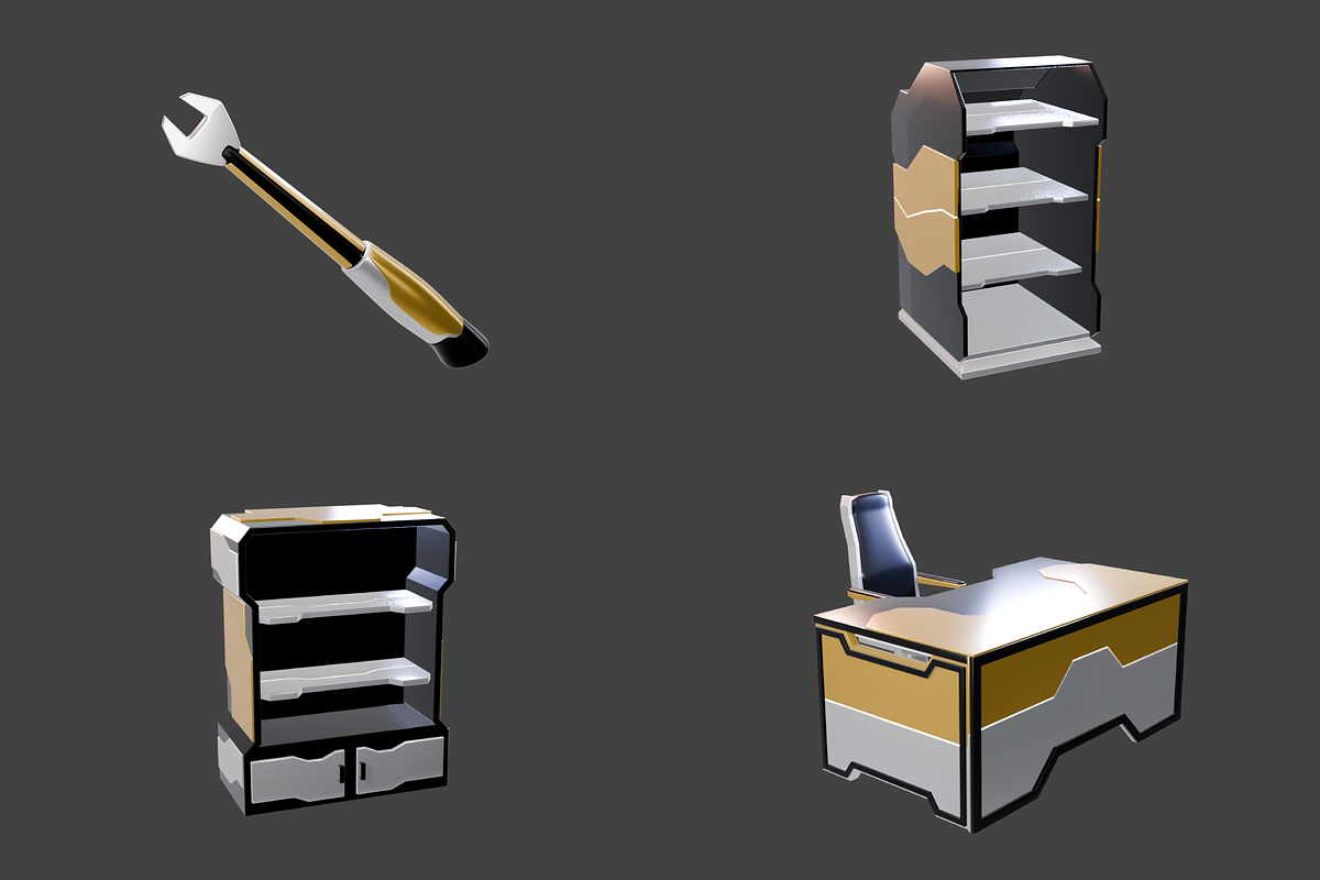 Sci-Fi 3D Item Pack, an Object 3D Model by Dudukbersama (Photo 2 of 8)