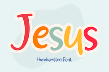 Jesus is a handwritten font