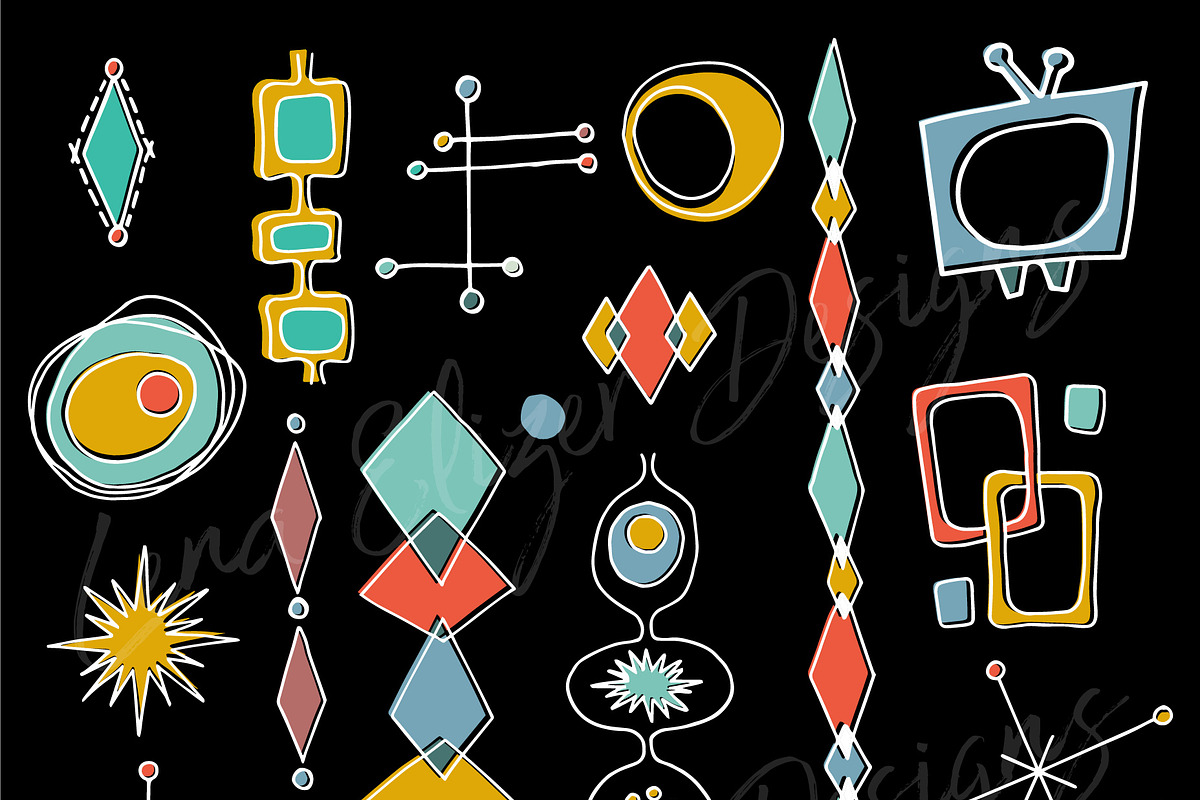 Retro Vector Shapes, an Object Graphic by Lena Elizer Art + Design (Photo 4 of 4)