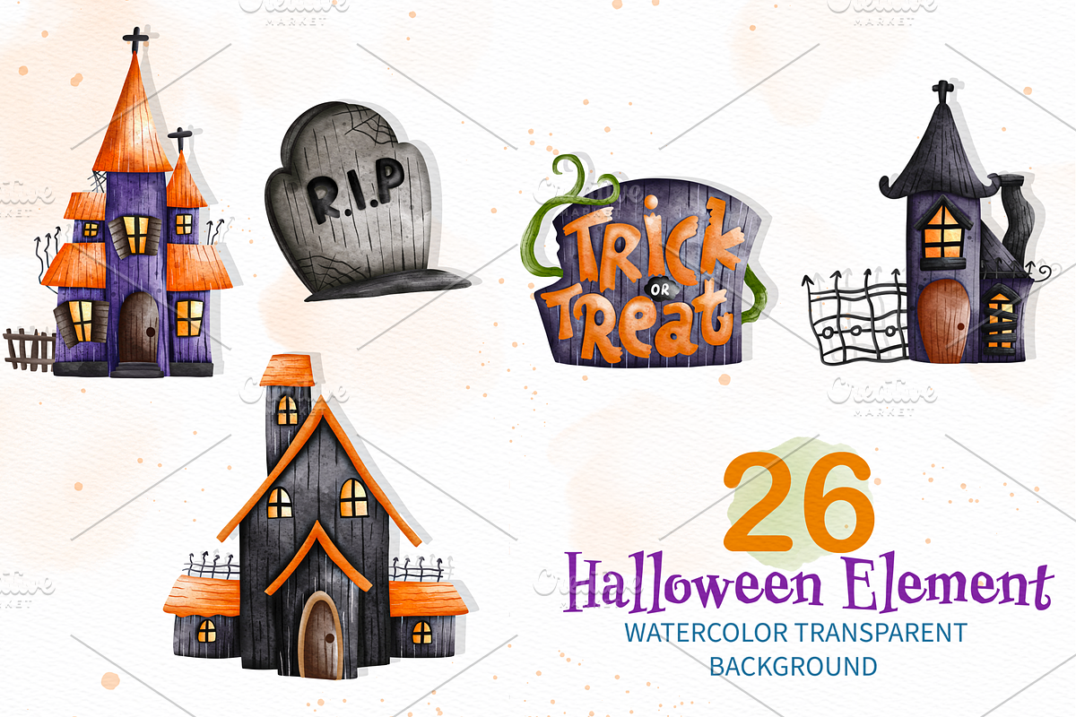 Halloween Pumpkin Charecter, a Decorative Illustration by Apixsala (Photo 8 of 15)