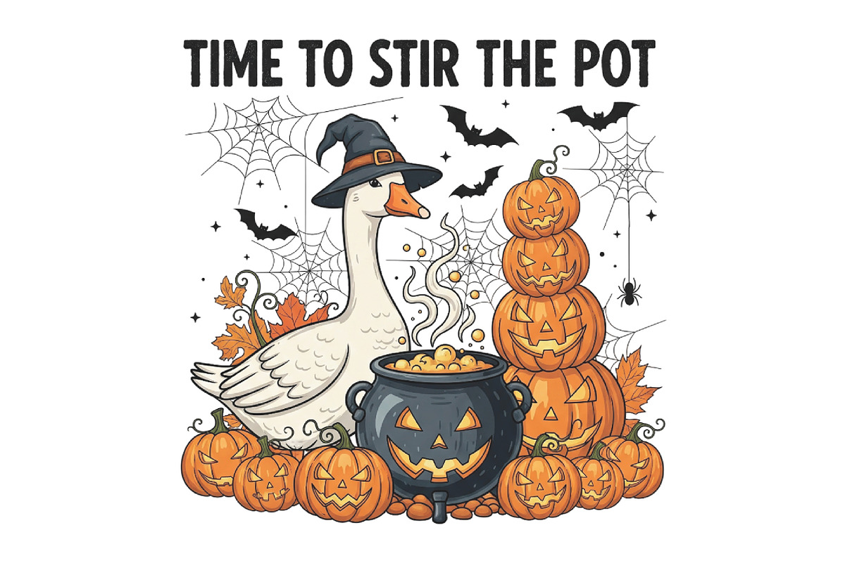 Time To Stir The Pot PNG Goose, an Illustration by CraftArtStudio (Photo 1 of 4)