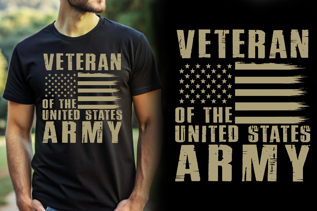 Veteran T-shirt Design, a Graphic by Crafts Bundle (Photo 1 of 2)