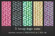5 patterns of fantasy dragon scales, a Texture Graphic by SunArt (Thumbnail 1 of 2)