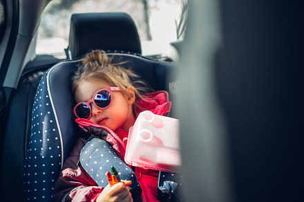 Baby sleeping in child seat