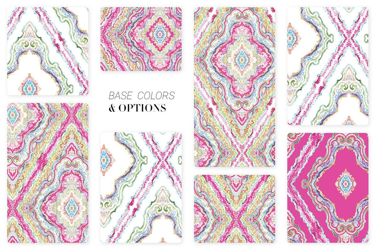 Ethnique, hand painted watercolours!, a Pattern Graphic by TSTUDIO (Photo 2 of 14)