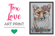 Fox Art Print, an Animal Illustration by Zelri (Thumbnail 1 of 2)
