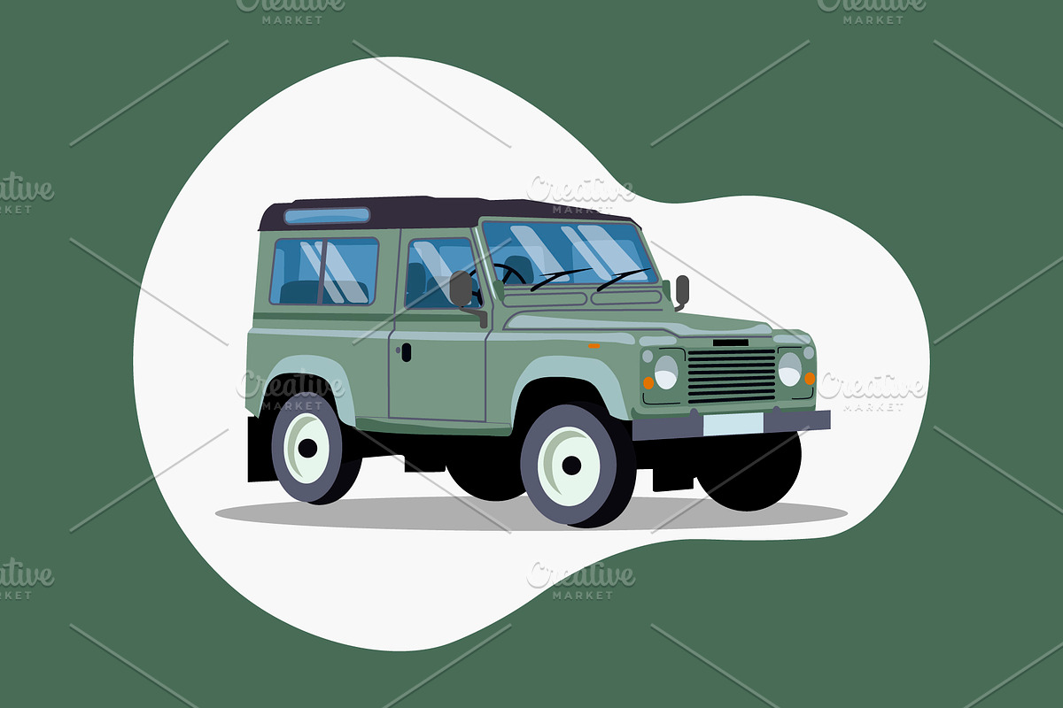 Land Rover Defender Illustration, an Illustration by Ellen Carty Design (Photo 1 of 2)