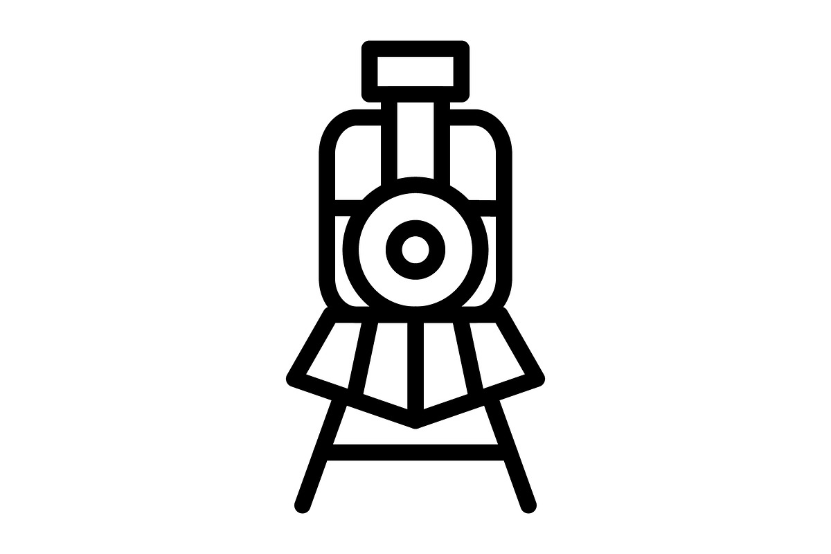 Train icon, an Outline Icon by Sumberpangan