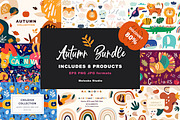 AUTUMN ABSTRACT BUNDLE, an Animal Illustration by MoleskoStudio (Thumbnail 1 of 9)