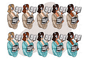 Girls with Books, a Person Illustration by Parinaz Wadia Design (Thumbnail 5 of 11)