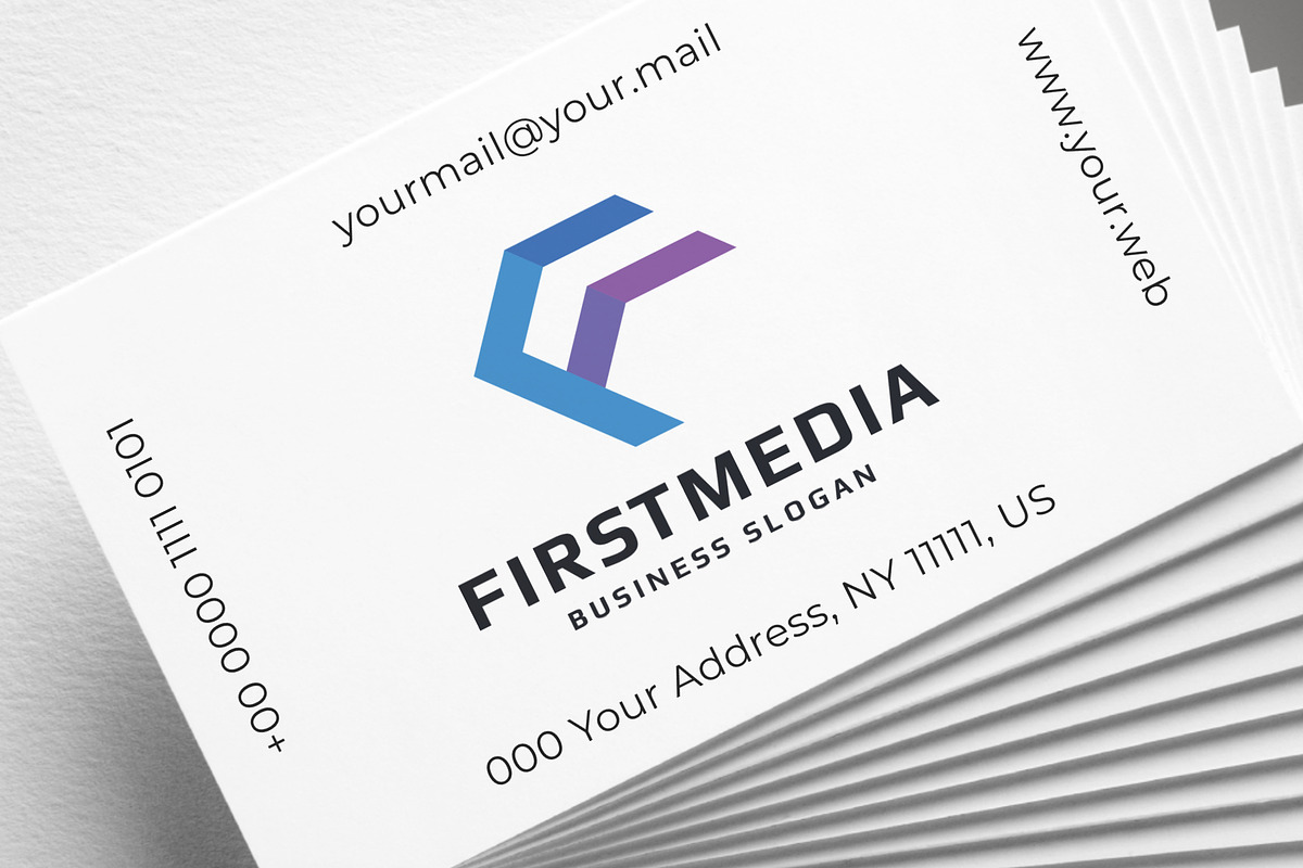 First Media Letter F Logo, a Branding & Logo Template by Design_Planet (Photo 4 of 5)