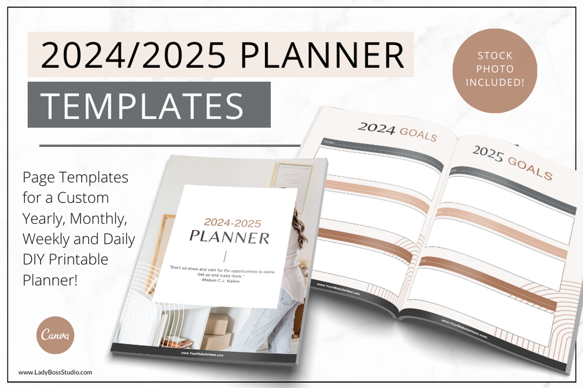 Planner Canva | Nikki Smythe, a Stationery Template by Lady Boss Studio (Photo 1 of 8)