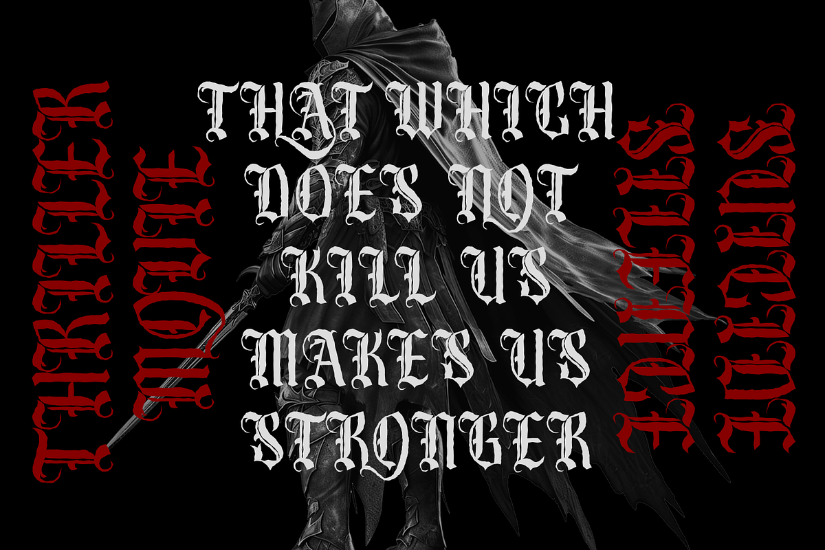 Roseartuk - Blackletter Font, a Blackletter Font by madeDeduk (Photo 5 of 10)