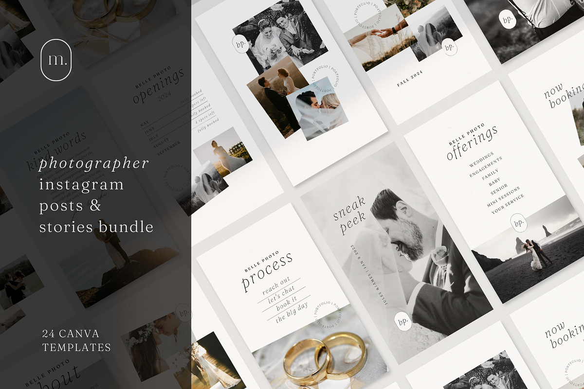 Photographer Instagram Bundle Canva, a Social Media Template by frommakertomaker (Photo 1 of 10)