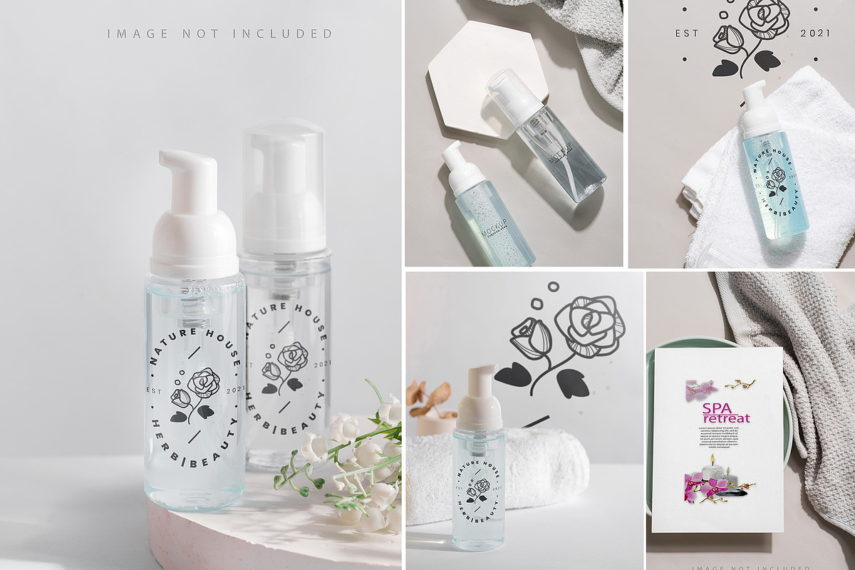 Cosmetic Pump Bottle Mockup Set, a Cups & Container Mockup by YuMyart (Photo 4 of 6)