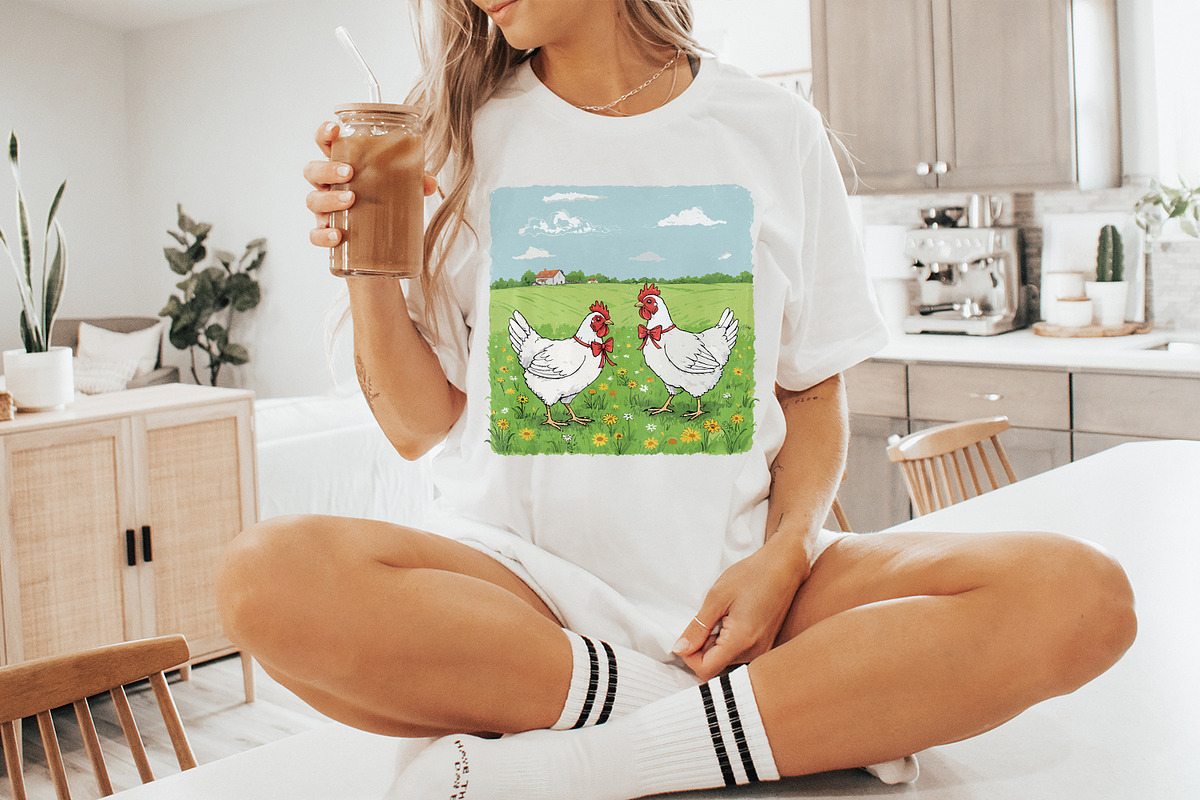 Country Farm Chickens PNG, Cute, an Illustration by SharpMarketplace (Photo 9 of 9)