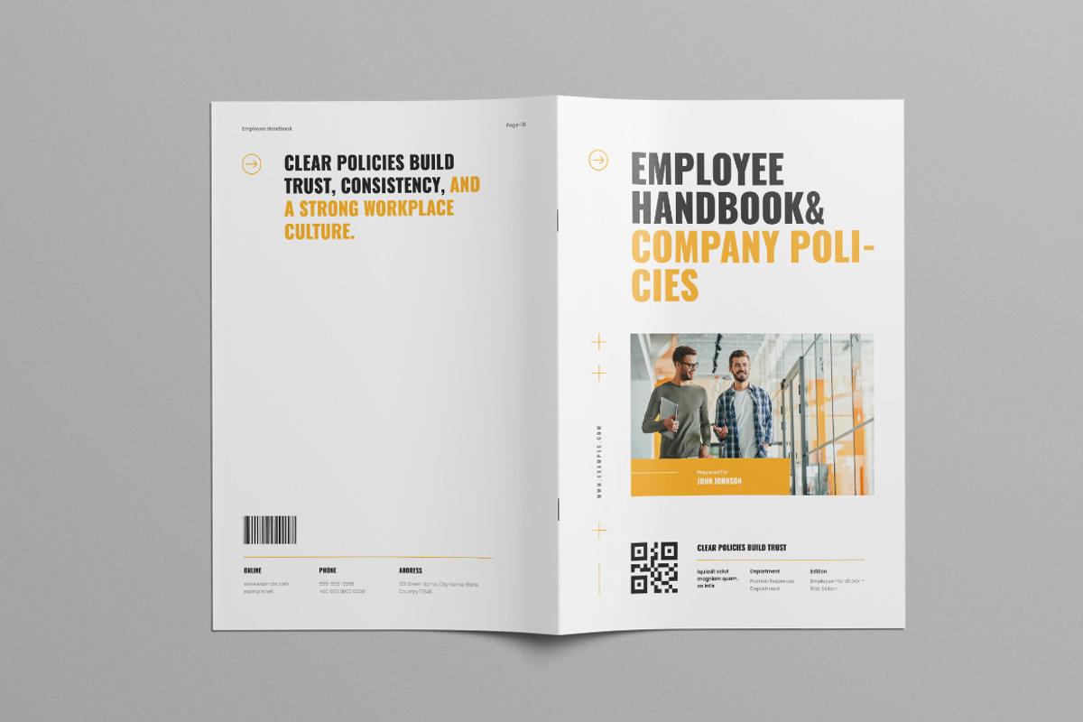 HR Employee Handbook | Canva, a Brochure Template by Pixelpick