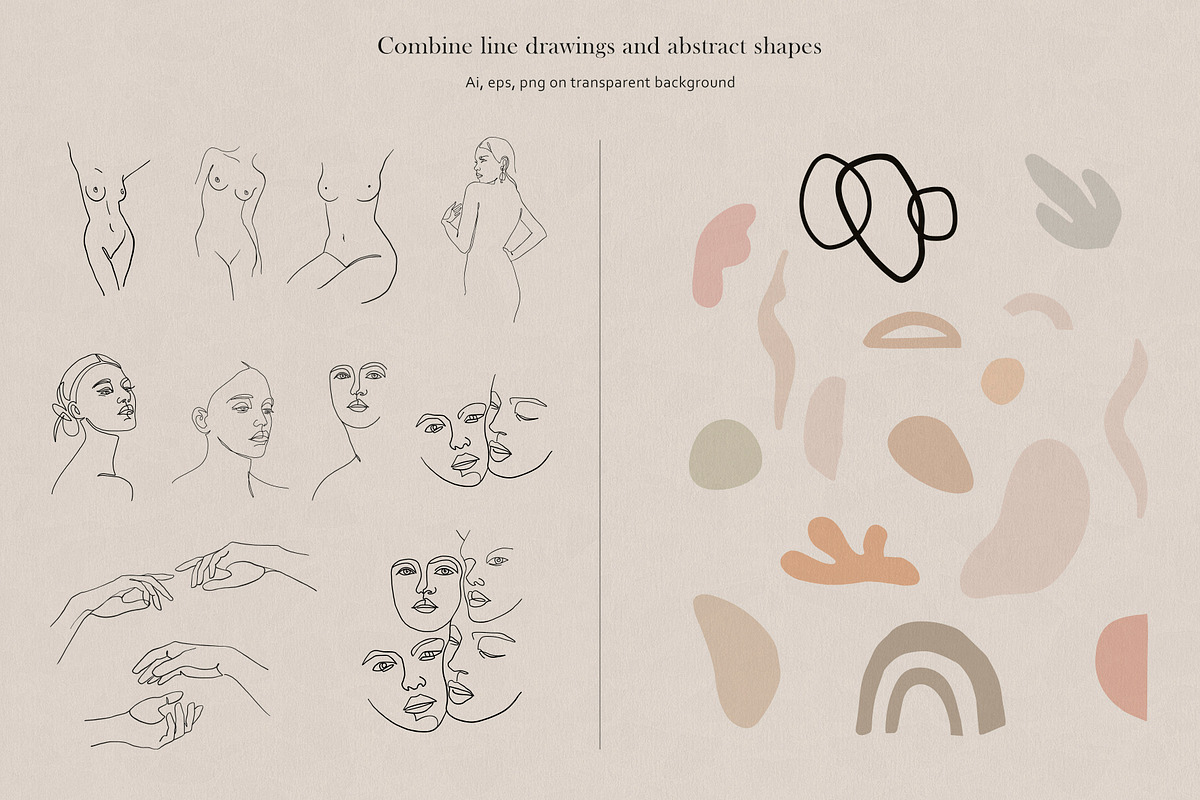 Woman Minimal Line Art Collection, an Illustration by ms Julia Nova (Photo 6 of 6)