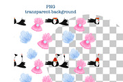 Watercolor Puffin Seamless Pattern, an Animal Illustration by Oleksandra Illustrates (Thumbnail 3 of 13)