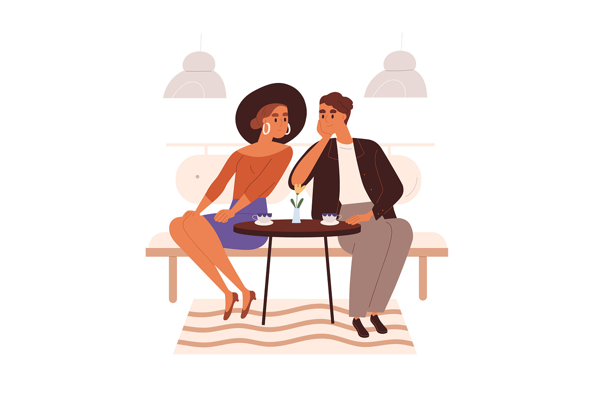 Couples on good and bad dates set, a Person Illustration by Good Studio (Photo 2 of 9)