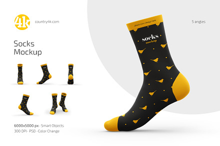 Socks Mockup Set, a Bottom Mockup by Country4k