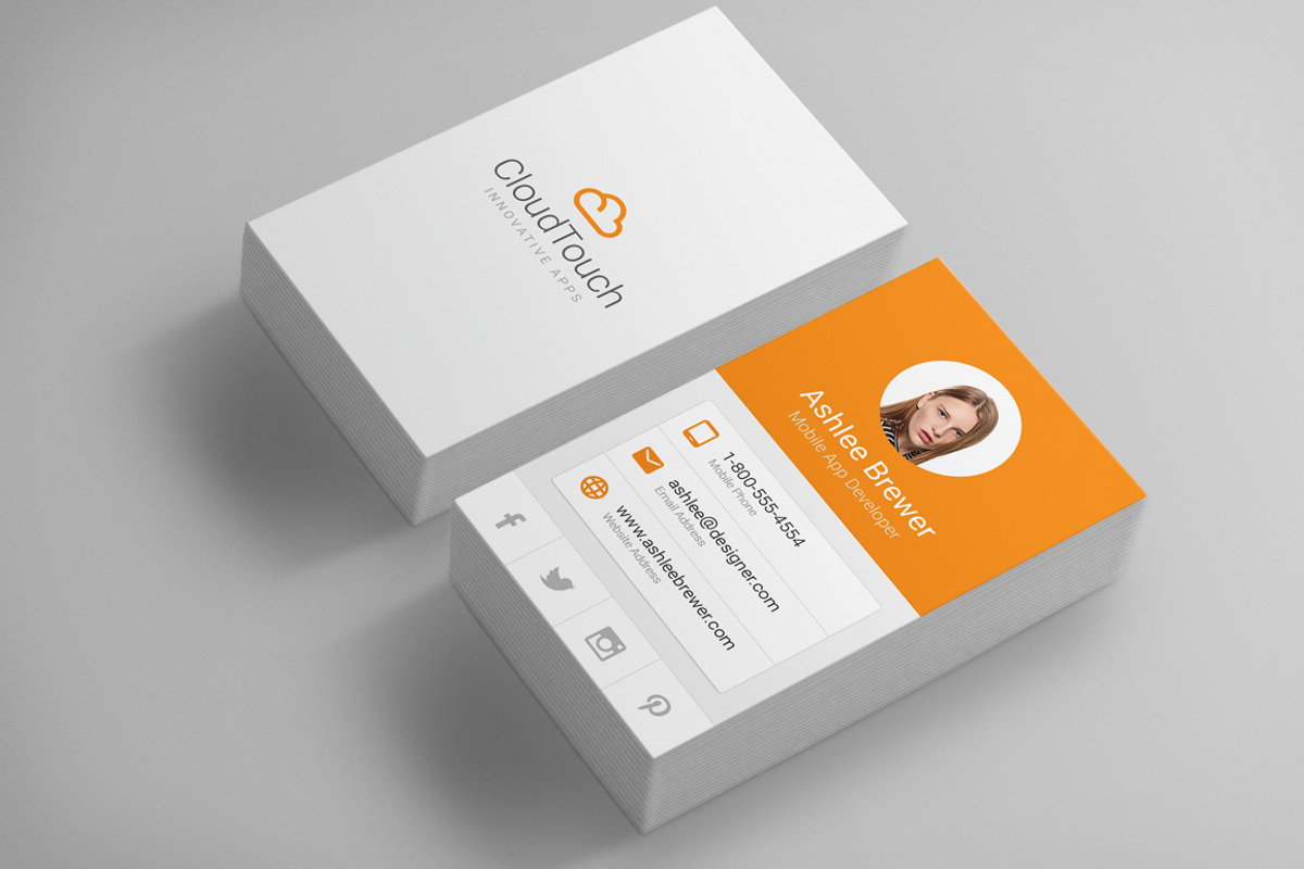 Material Design Business Cards, a Business Card Template by Creativenauts (Photo 3 of 6)
