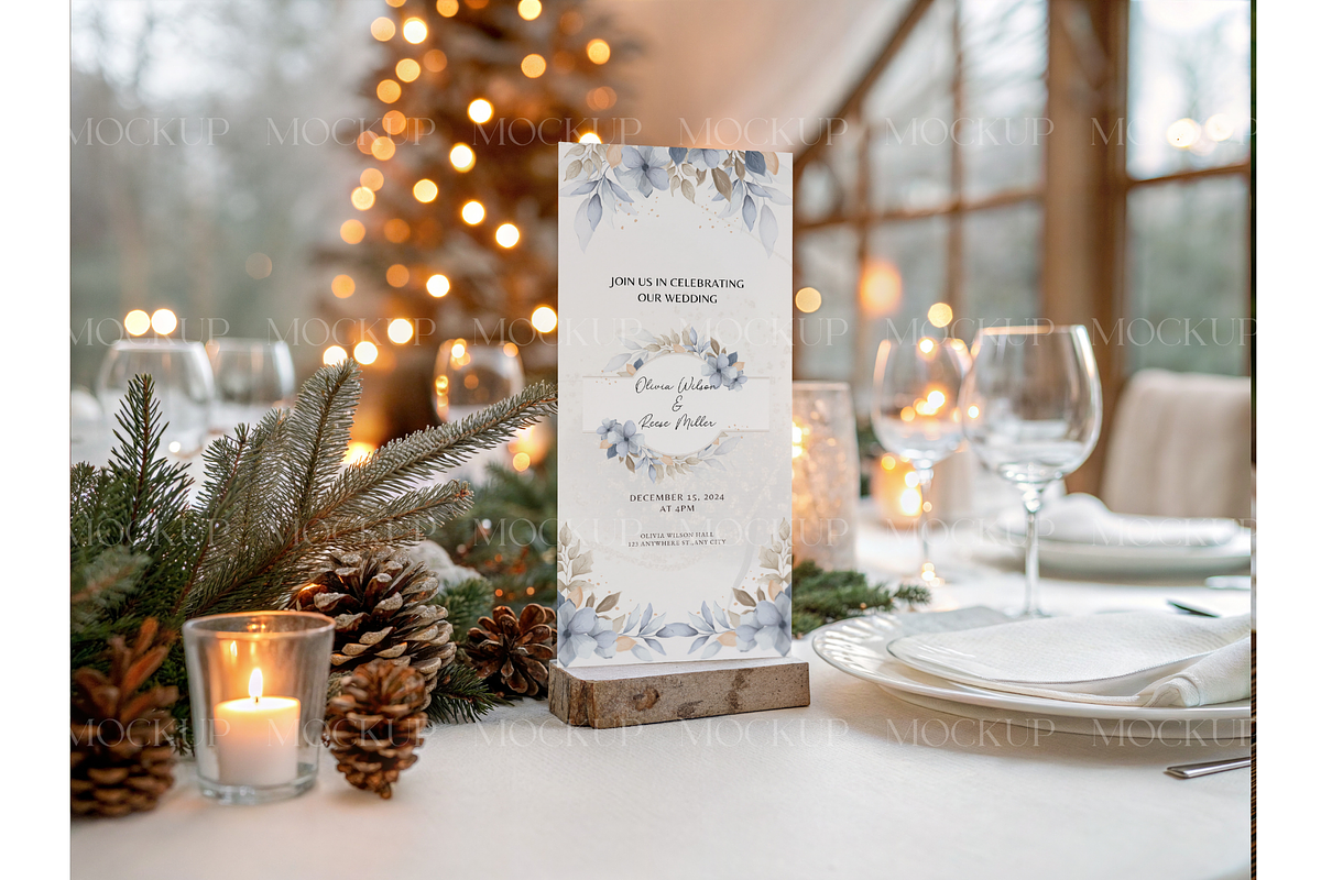 Winter Dinner Menu Card Mockup, a Product Mockup by MockupWizard (Photo 3 of 3)