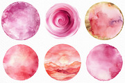 Blush Pink Watercolor Circles PNG, an Illustration by Craft Nest (Thumbnail 4 of 6)
