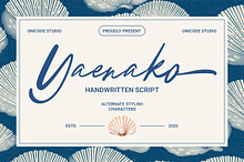 Yaenako – Elegant Handwritten Script