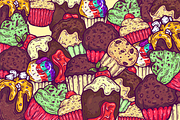 9 Vector Muffins And Cupcakes, a Food Illustration by GRPXSTORE (Thumbnail 3 of 3)