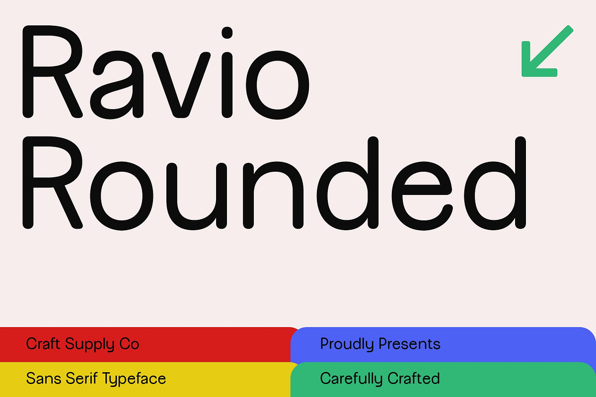 Ravio Rounded, a Sans Serif Font by Craft Supply Co. (Photo 1 of 8)
