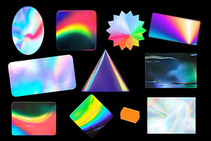 Iridescent Foil Vector Backgrounds