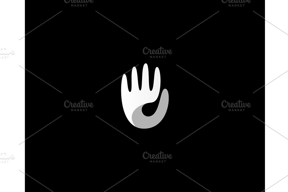 Abstract hand gradient logo design, an Object Illustration by Bureau