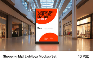 Shopping Mall Lightbox Mockup Set