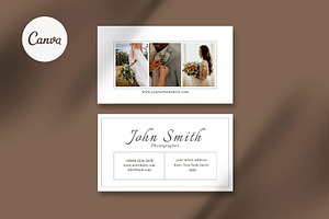 Photographer Business Card Canva, a Business Card Template by Saman Osama